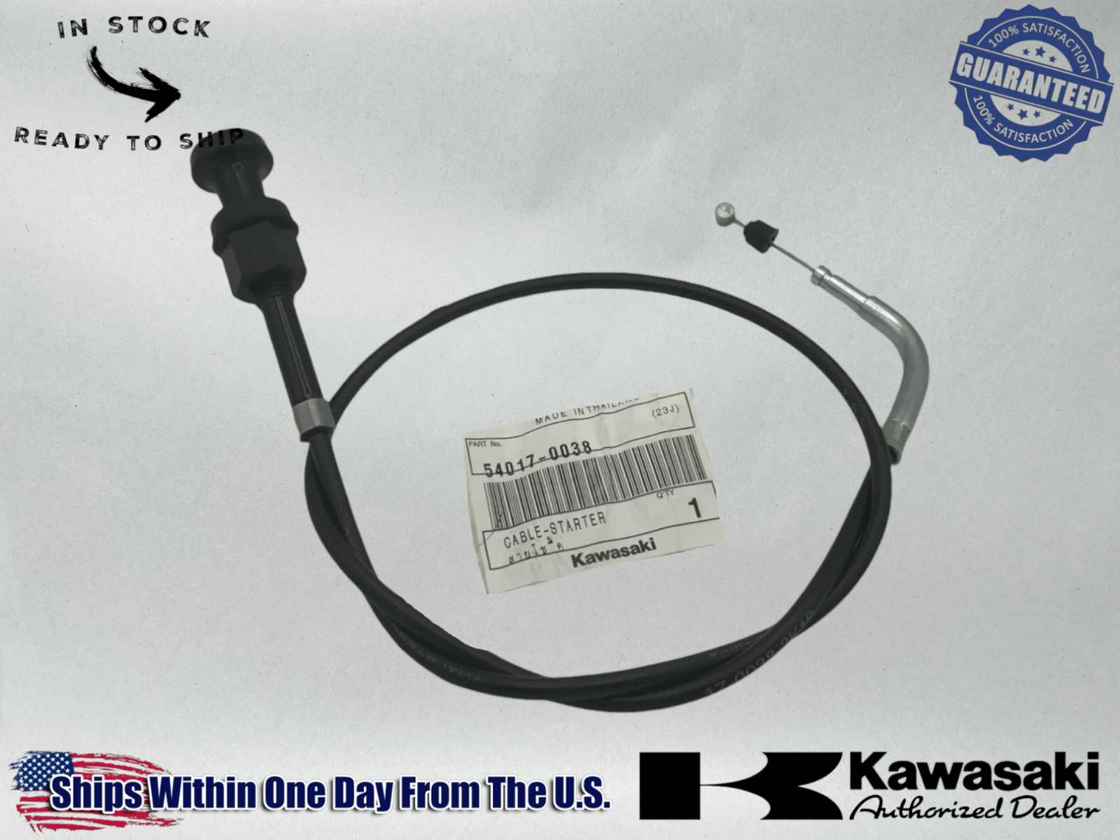 Kawasaki Genuine OEM Authentic Starter Cable 54017-0038 1