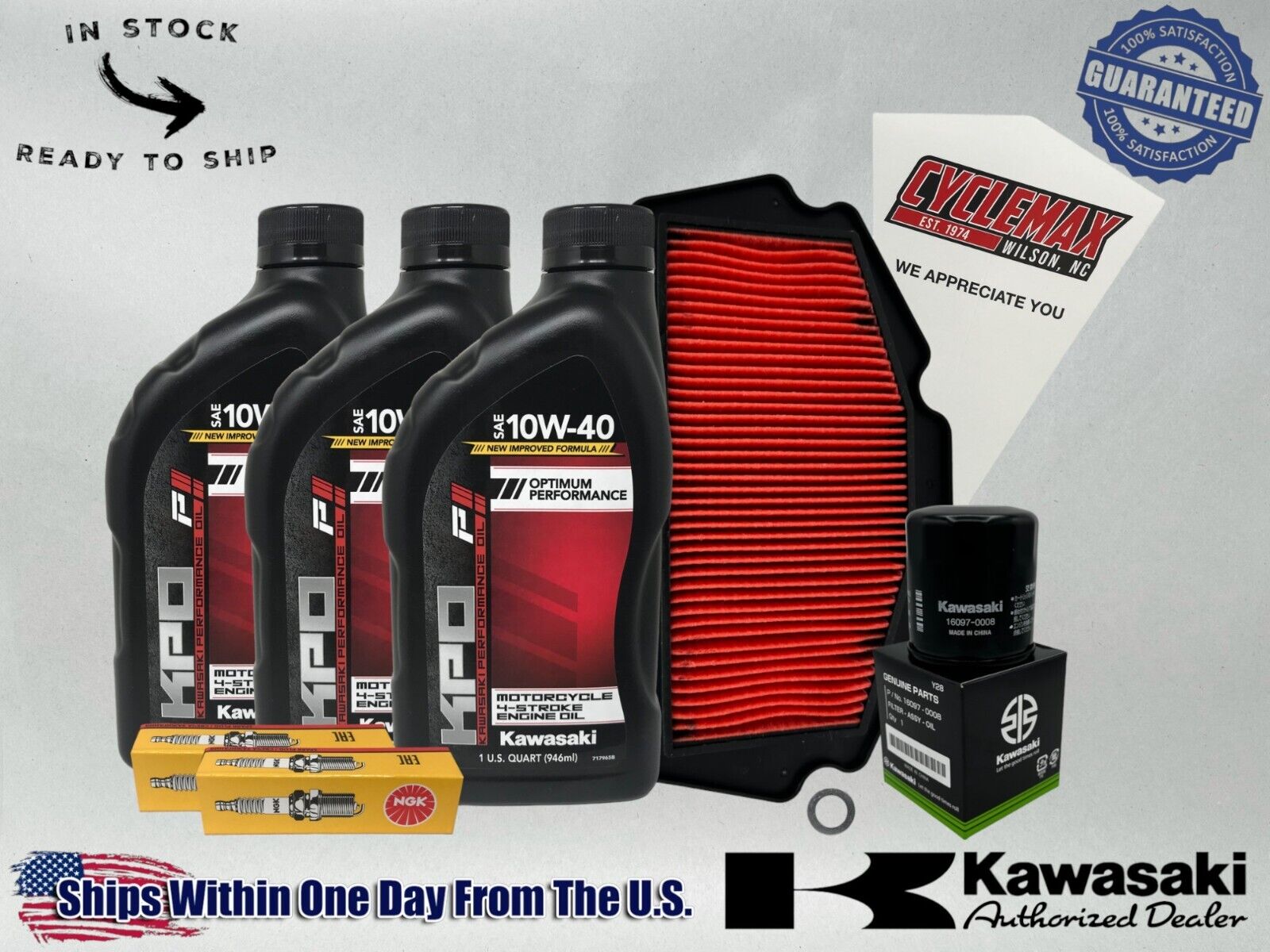 Cyclemax Standard KPO Tune-Up Kit fits 2019-2024 Kawasaki Z400