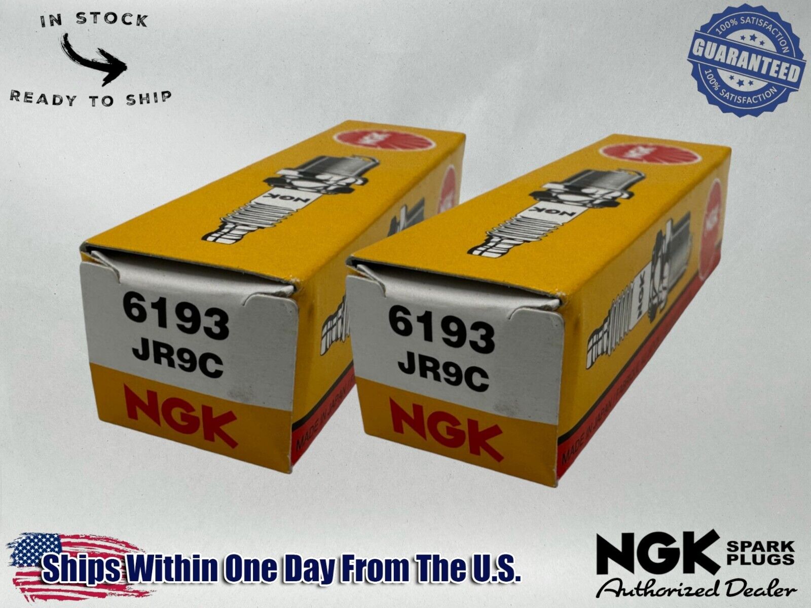 NGK Genuine OEM Authentic Spark Plugs JR9C - 2 PACK