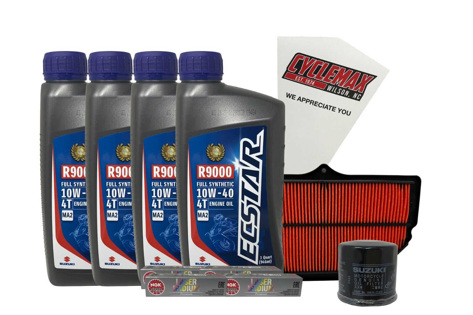 Cyclemax Full Synthetic Tune Up Kit w/ Plugs fits 2007-2008 Suzuki GSX-R1000