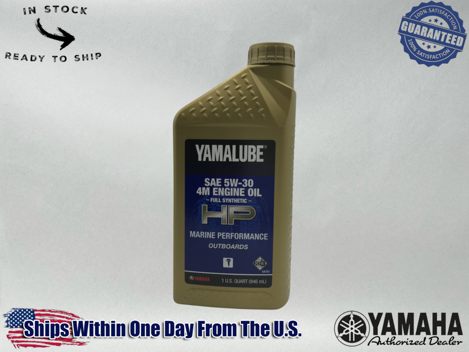 Yamaha Yamalube 5W‑30 Full Synthetic 4M FC‑W Marine Engine Oil  LUB‑05W30‑FC‑12 