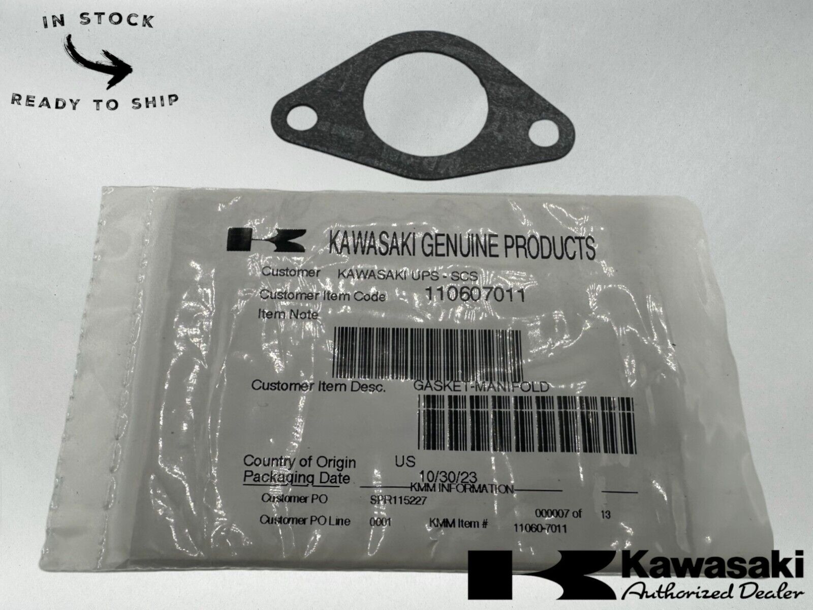 Kawasaki Genuine OEM Manifold Gasket 11060-7011