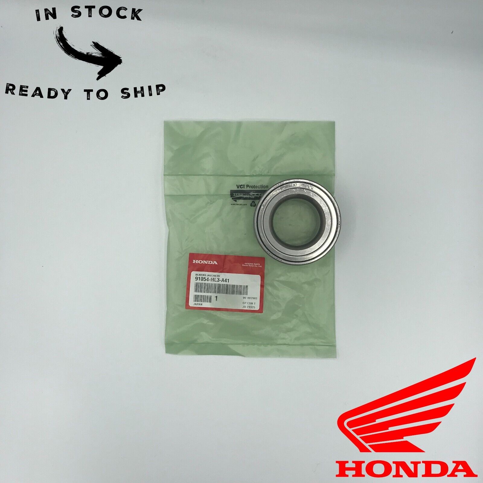 Genuine OEM Honda Wheel Bearing 91054-HL3-A41