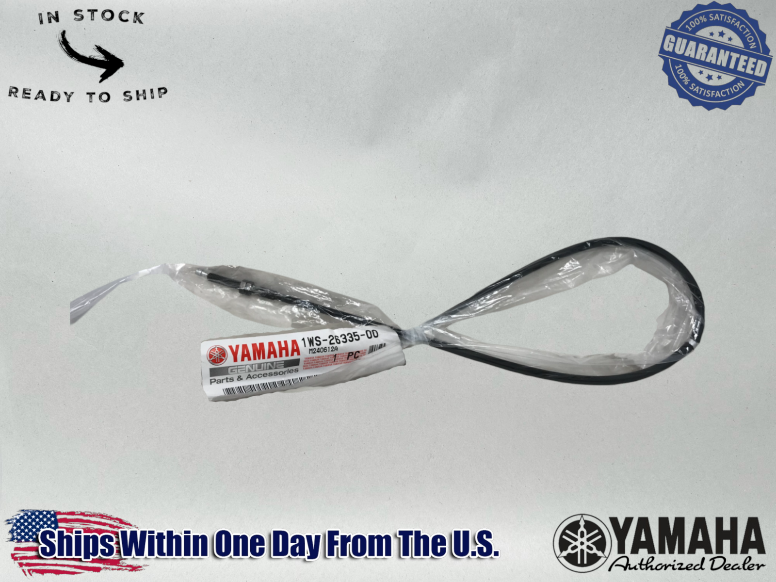 Yamaha Genuine OEM Authentic Clutch Cable Assembly 1WS-26335-00-00