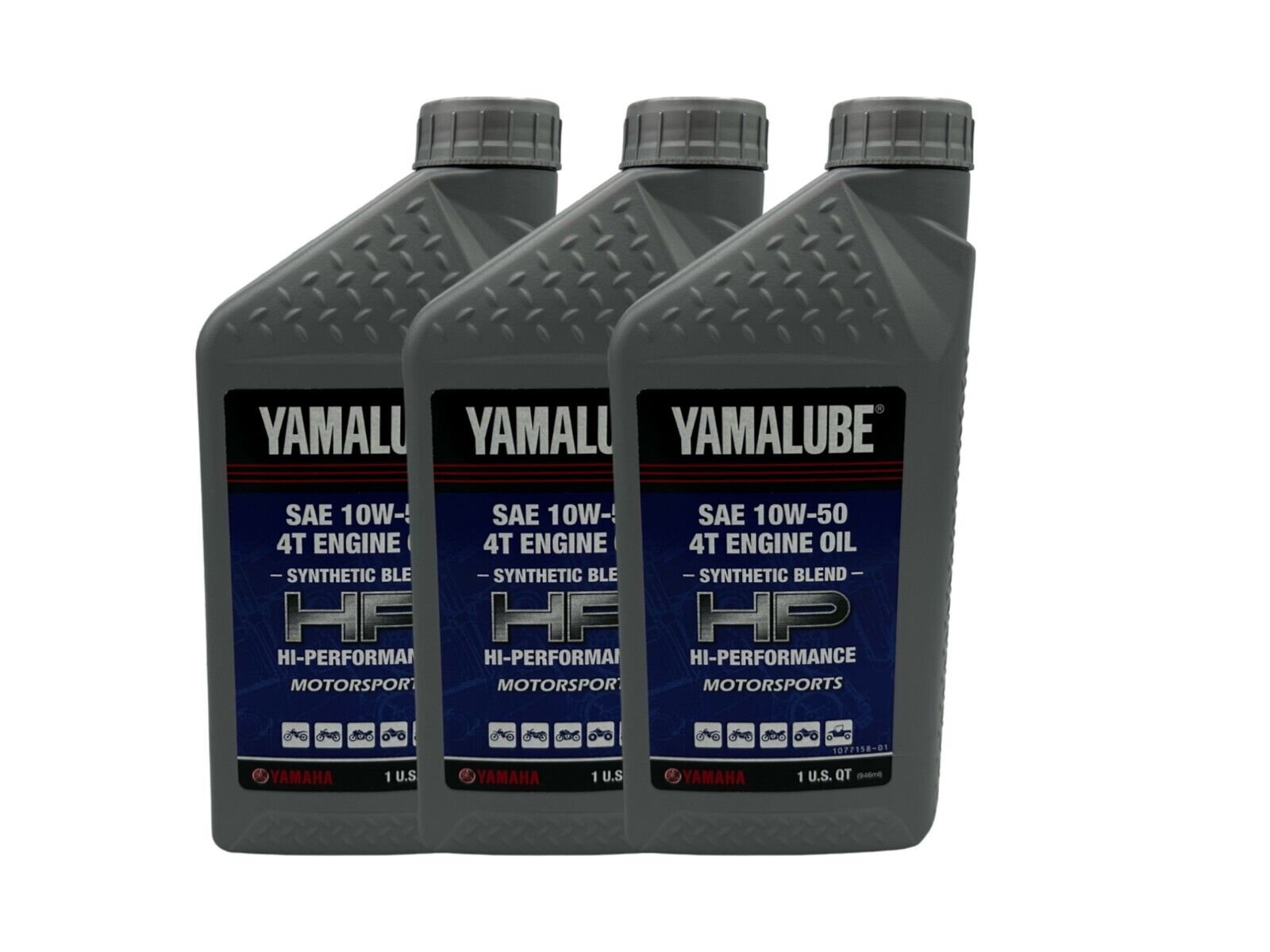 Yamaha New Yamalube 10W-50 Semi-Synthetic Oil-LUB-10W50-SS-12-3PACK