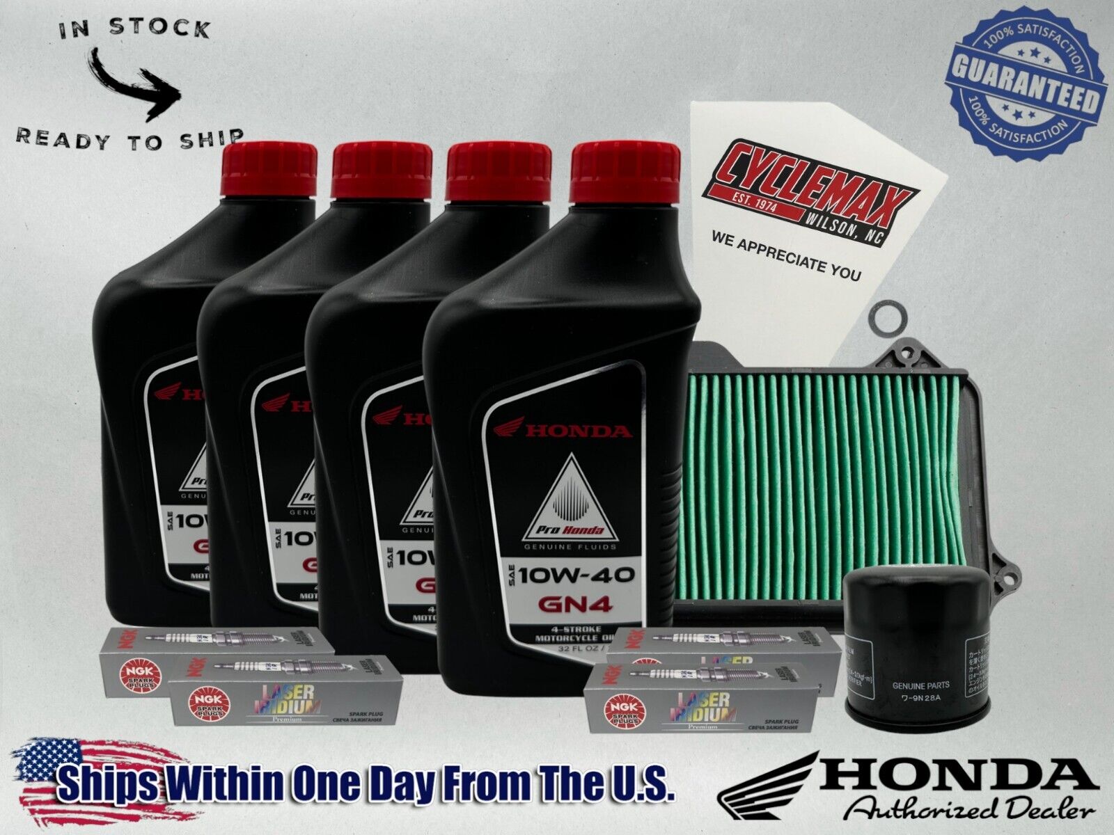 Cyclemax Standard GN4 10W-40 Tune-Up Kit fits 2018-2024 Honda CB1000R