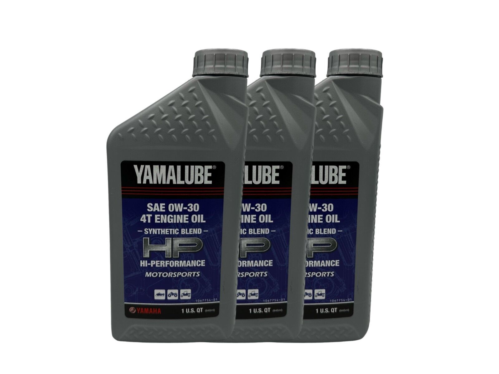 Yamaha Genuine Yamalube 0W-30 Semi-Synthetic Oil LUB-00W30-SS-12-3PACK