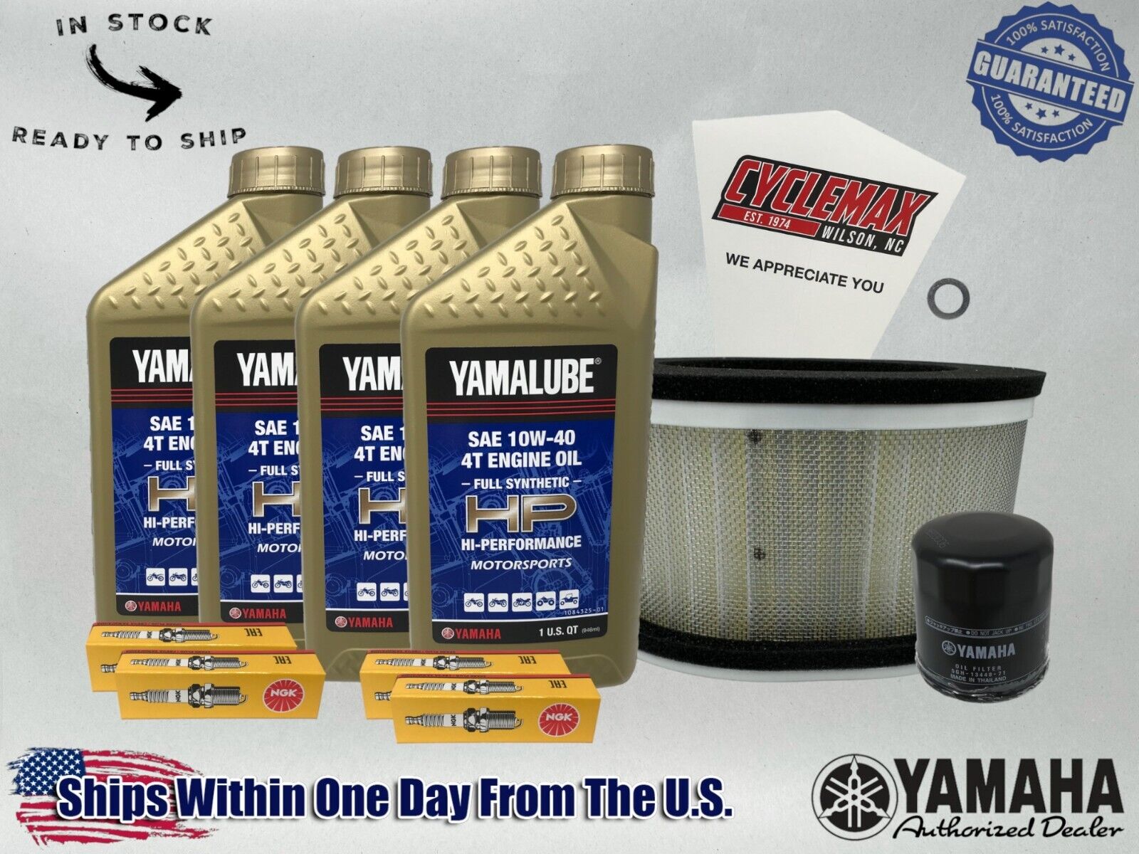 Cyclemax Full-Synthetic Yamalube Tune-Up Kit fits 2001-2005 Yamaha FZ1