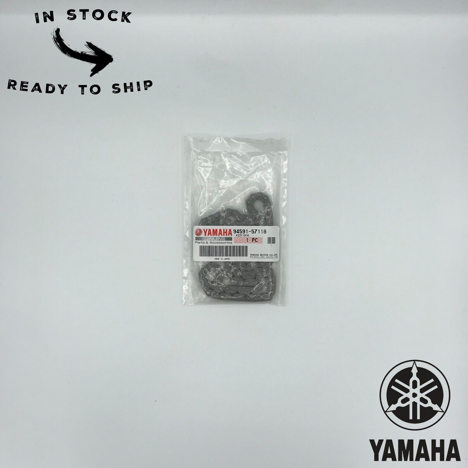 Genuine OEM Yamaha Cam Timing Chain 94591-57118-00