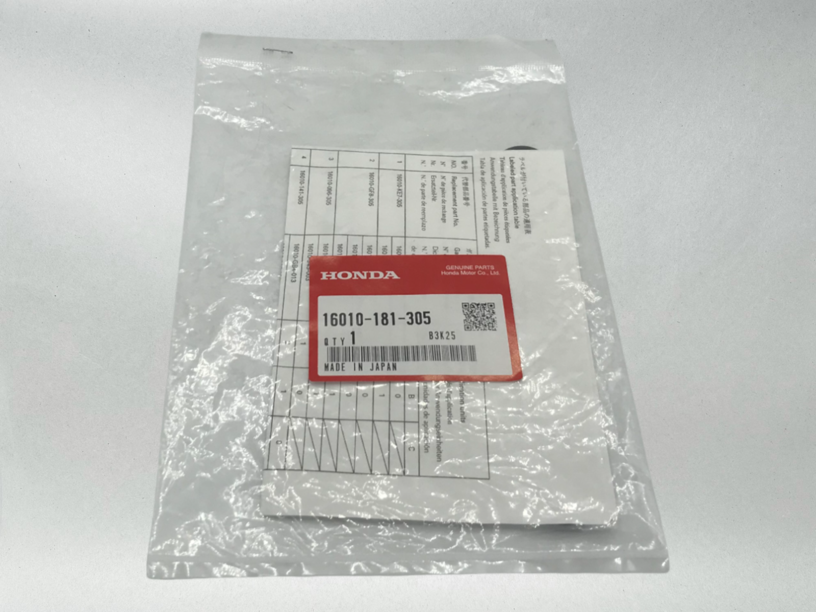 Honda OEM Carb Gaskets Kit 79-20 CRF50 F Z50 XR50 R Carb CRF XR 16010-181-305