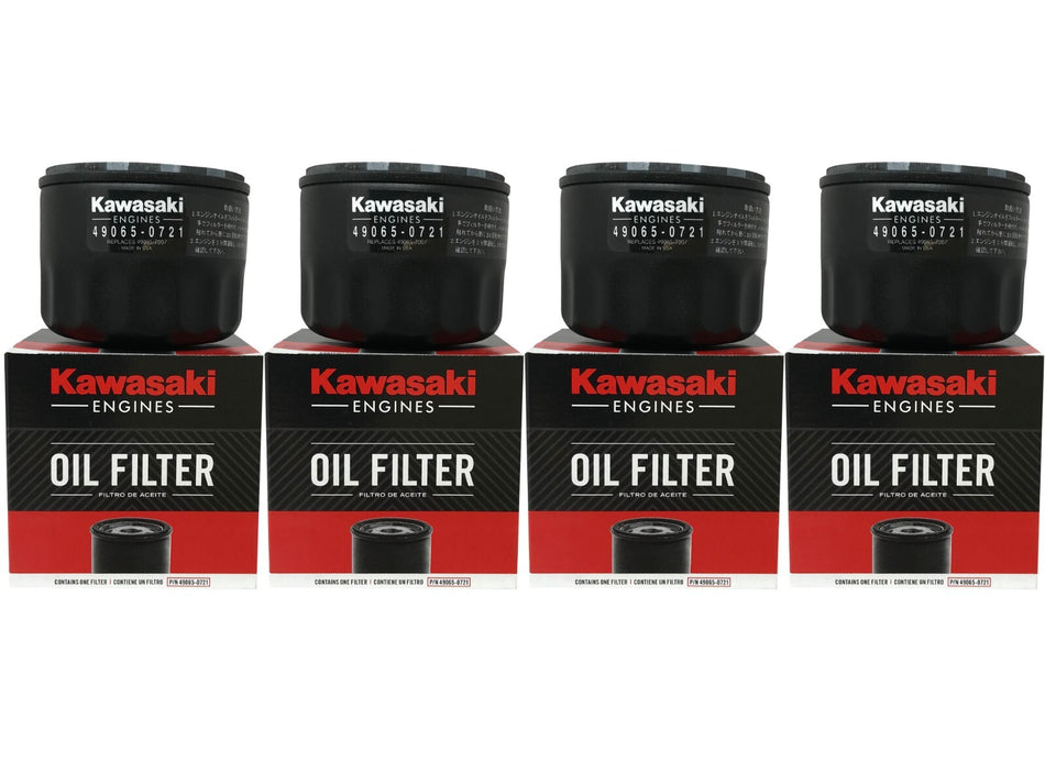 4 Pack OEM Kawasaki 49065-0721 Oil Filter Replaces 49065-7007