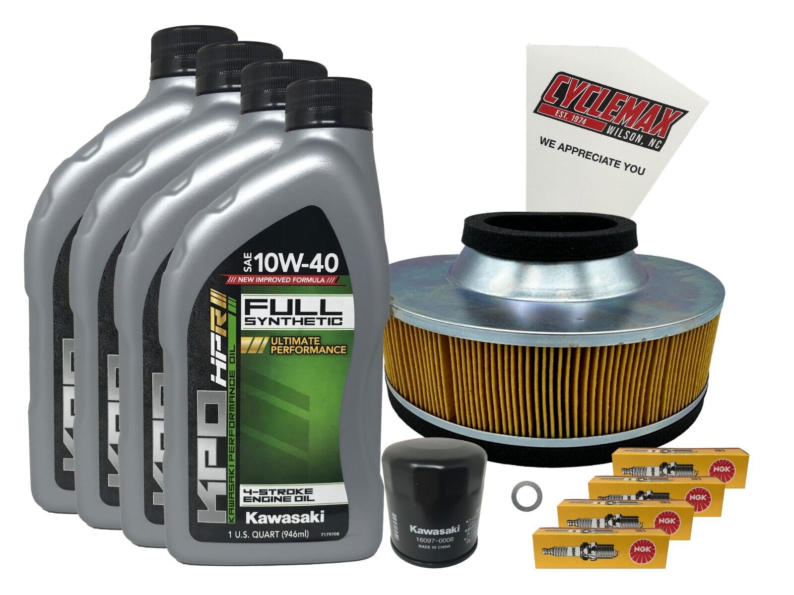 Cyclemax Full Synthetic Tune Up Kit fits Kawasaki 2005-2008 Vulcan 1600 Nomad