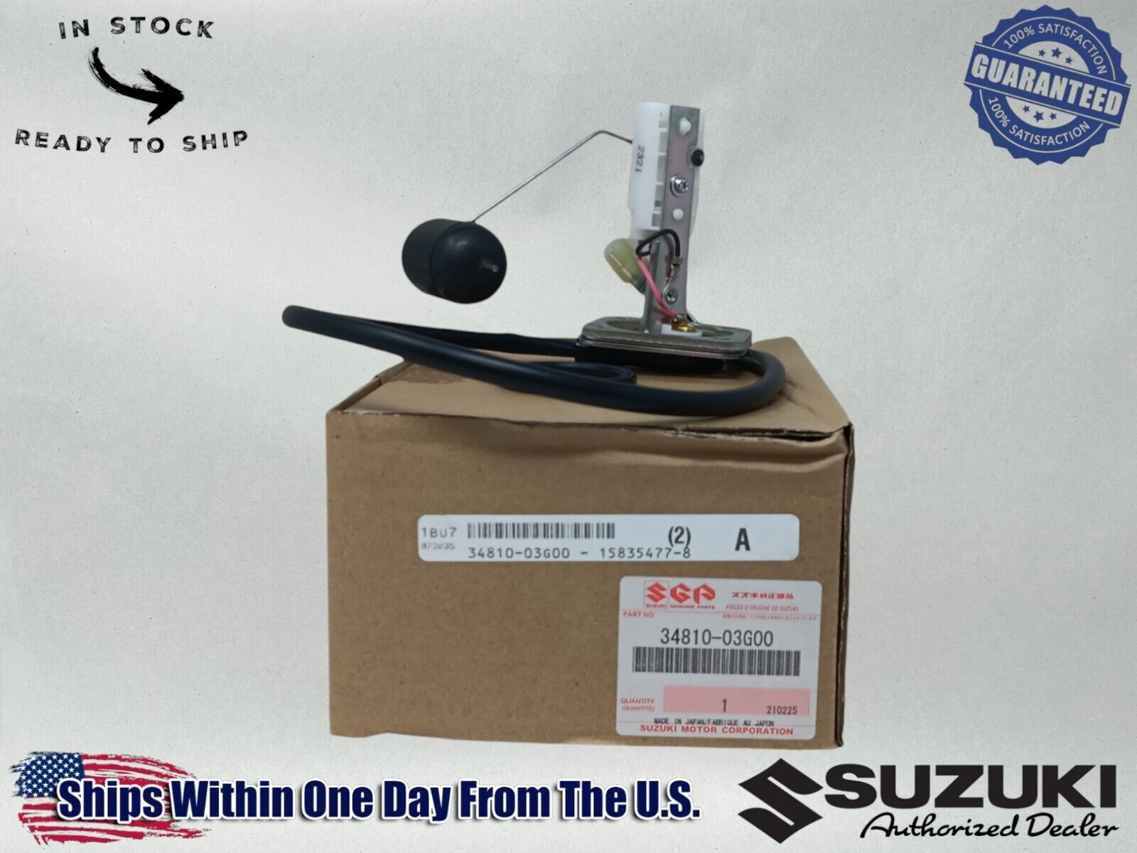 Suzuki OEM 2004 - 2007 Vinson Fuel Gas Meter Sending Unit 34810-03G00