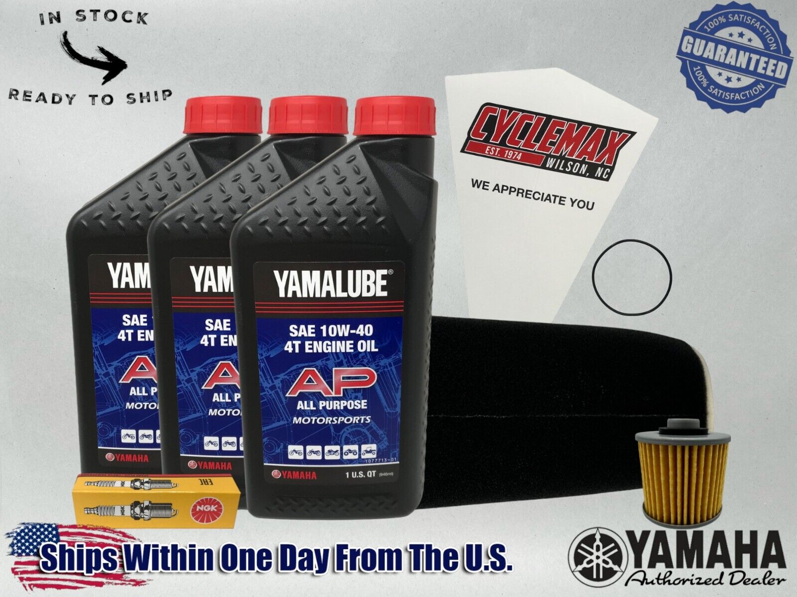 Cyclemax Standard Yamalube Tune-Up Kit fits 1998-2001 Yamaha GRIZZLY Yamaha 600