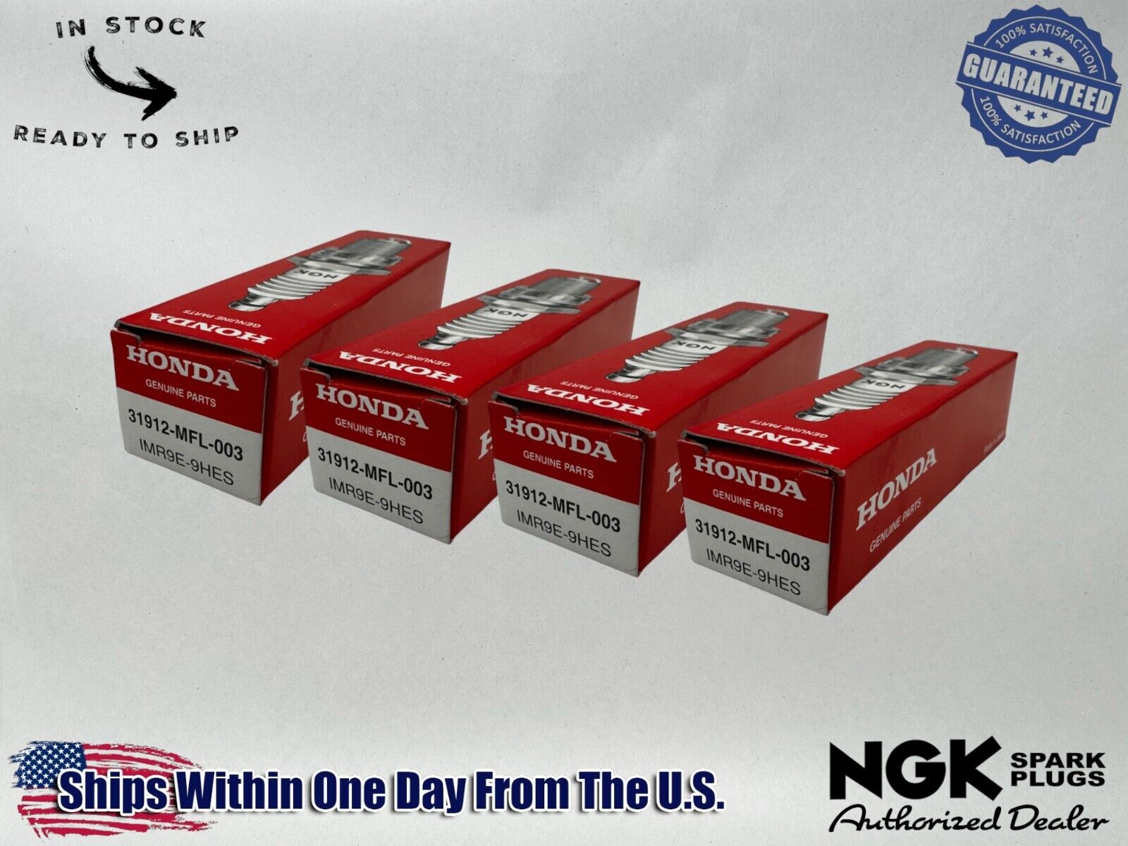 NGK Genuine OEM Authentic Spark Plugs IMR9E-9HES - 4 PACK