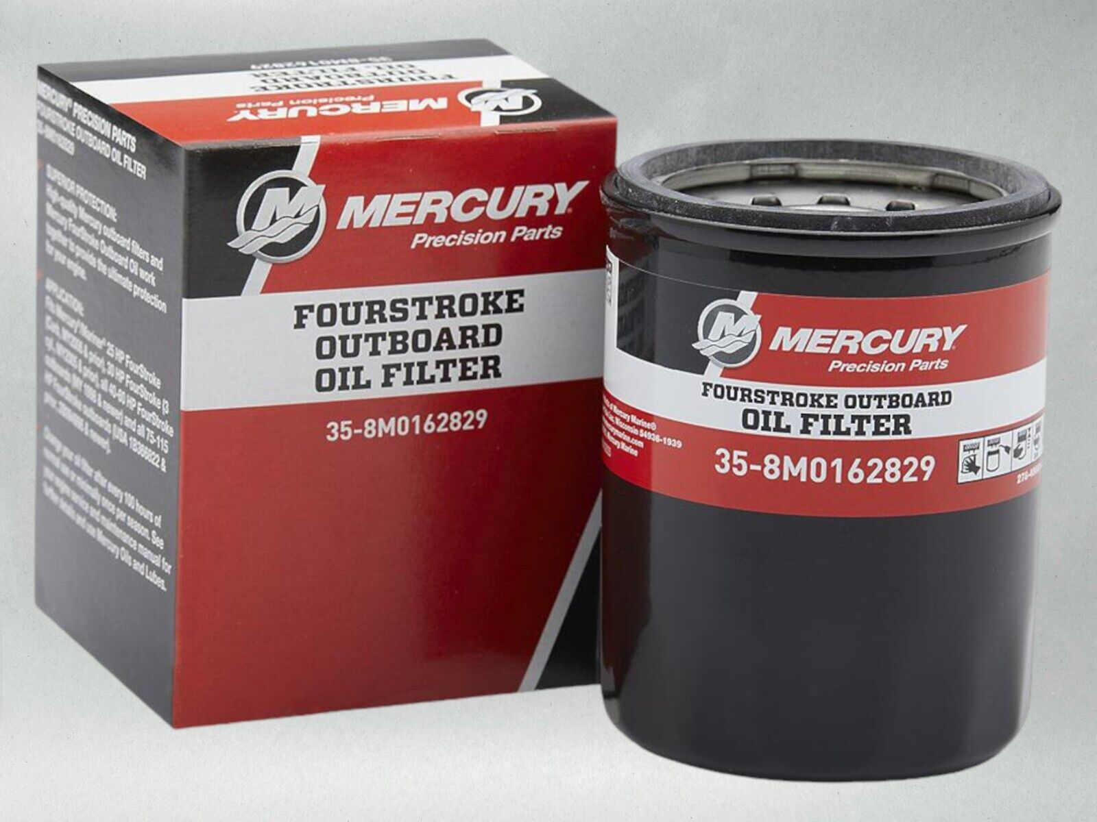 Mercury OEM Outboard Oil Filter for Mercury 25-115hp 8M0162829-12PACK 