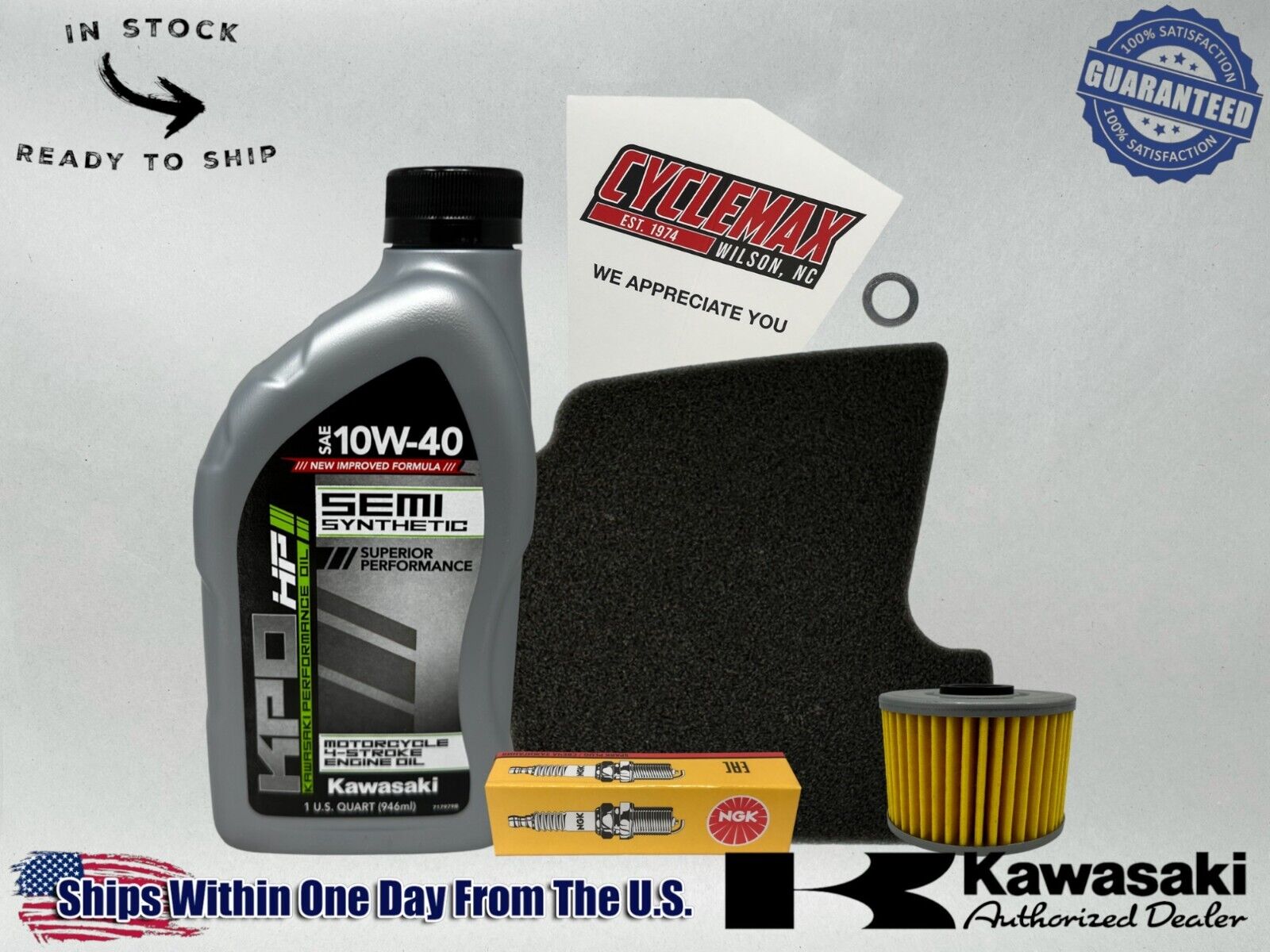 Cyclemax Semi-Synthetic KPO Tune-Up Kit fits 2017-2023 Kawasaki Z125 PRO