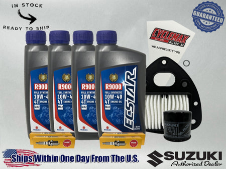 Cyclemax Full-Synthetic Ecstar R9000 Tune-Up Kit compatible with 2005-2009 Suzuki Boulevard C90