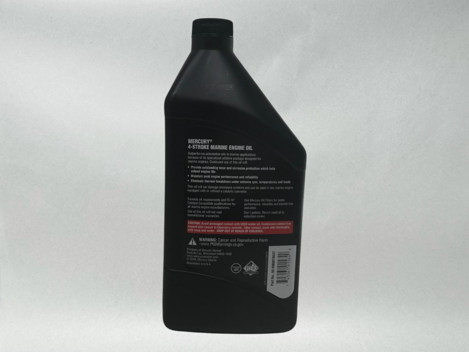 Mercury Genuine OEM Authentic 25W-40 4-Stroke Conventional Marine Oil 8M0078627