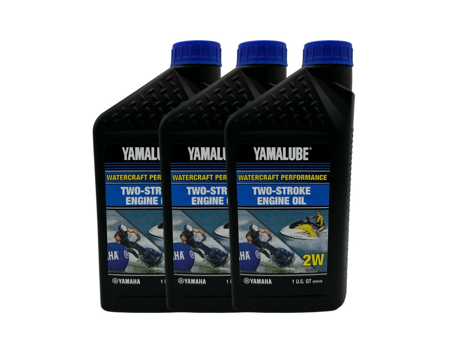 Yamaha Yamalube 2W Watercraft 2-Stroke Engine Oil LUB-2STRK-W1-12-3PACK