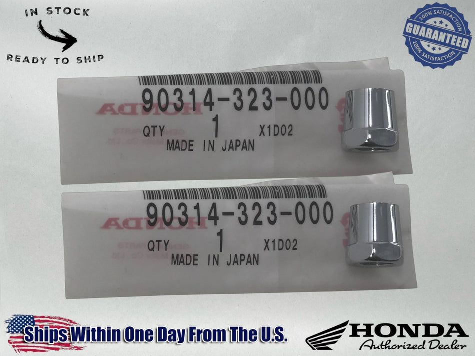 2-Honda OEM Mirror Lock Nuts 10mm Rebel Shadow Aero Sabre Spirit 90314-323-000