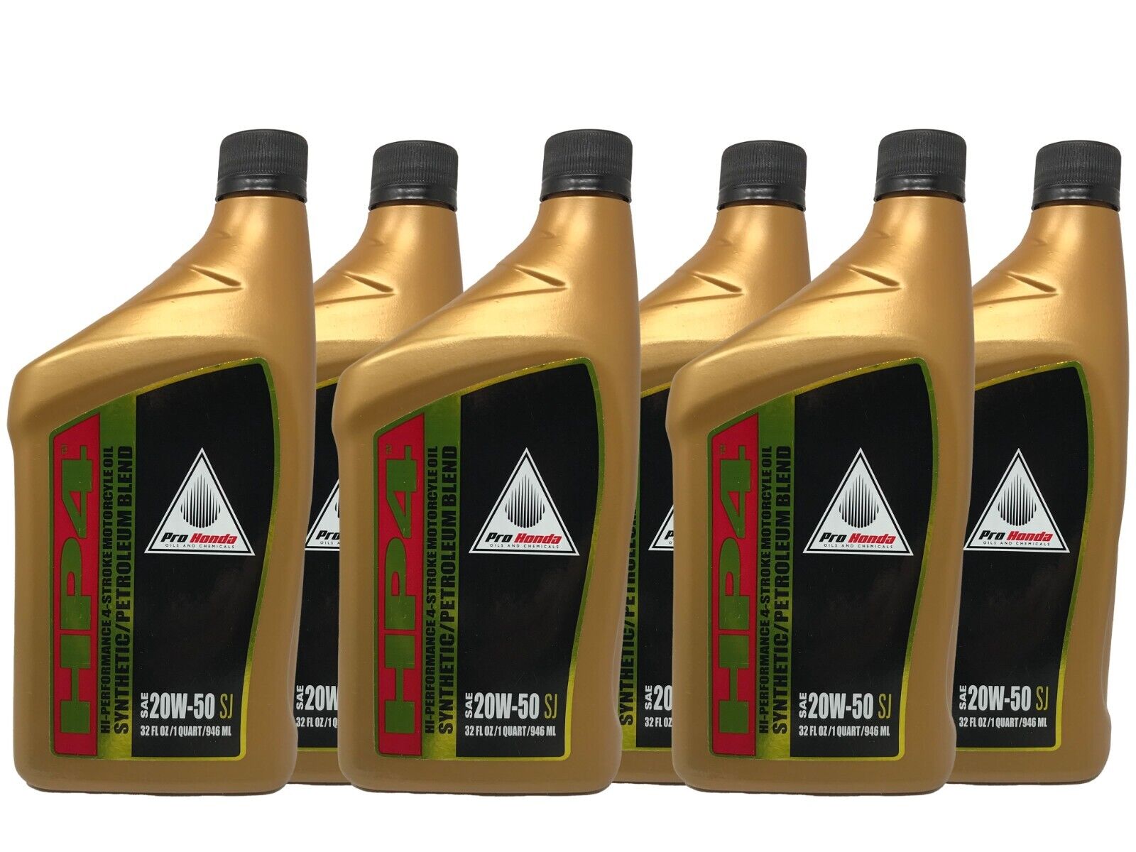 Honda Genuine OEM HP4 20W-50 Synthetic/Petrol Oil Blend 08C35-A25W0M - 6 Pack