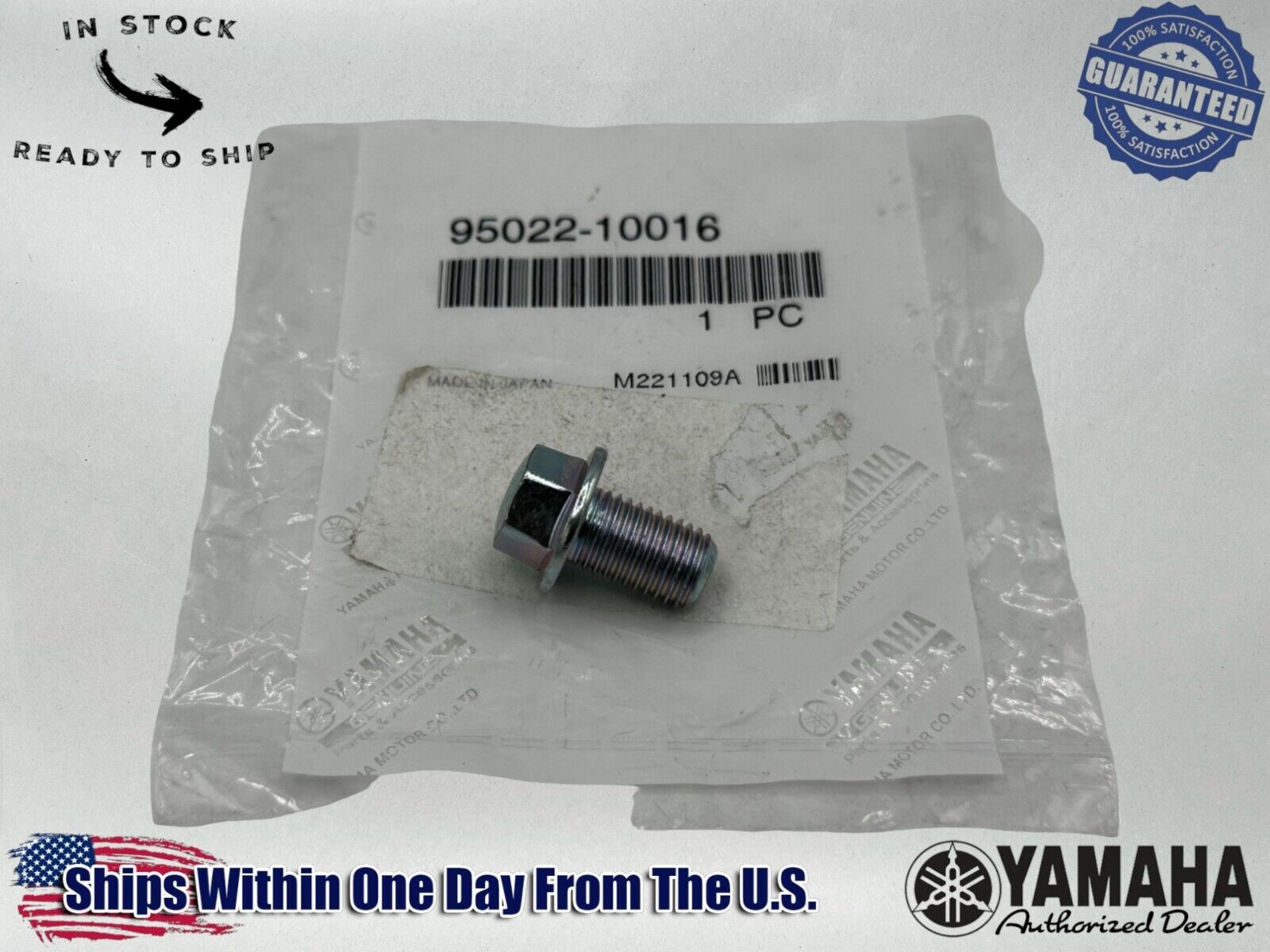 Yamaha Genuine OEM Authentic Flange Bolt 95022-10016-00-00