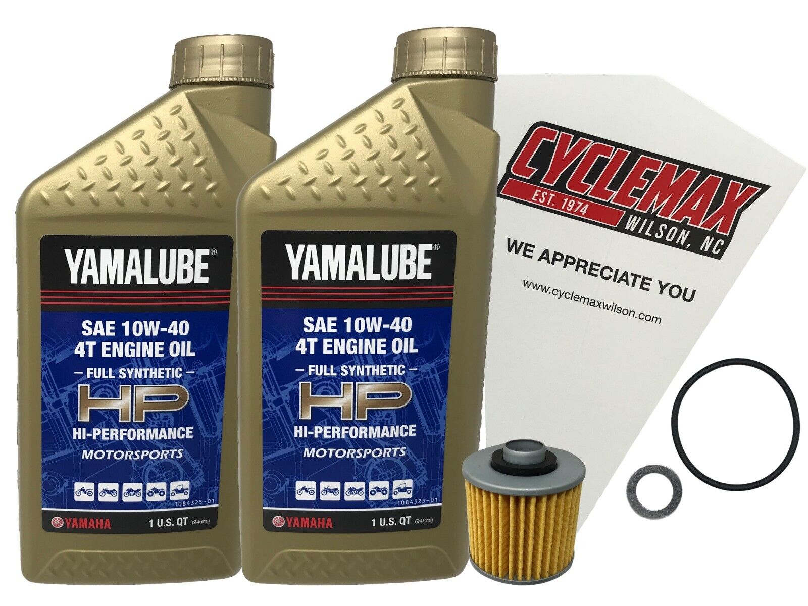 Yamaha Genuine 2006-2023 Raptor 700 700R Full Synthetic Oil Change Kit w/ O-Ring