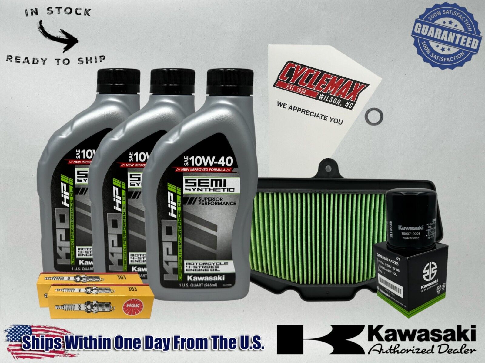 Cyclemax Semi-Synthetic KPO Tune-Up Kit fits 2023-2024 Kawasaki NINJA ZX-4R