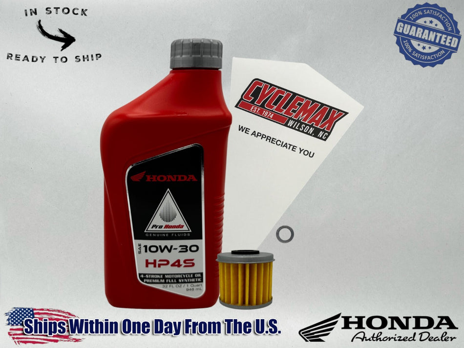 Full Synthetic HP4s Oil Change Kit fits 2018-2025 Honda MONTESO 4RT