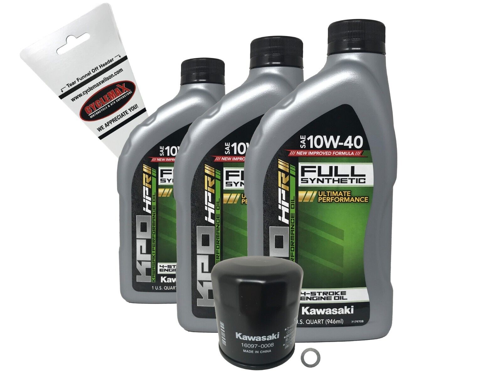 Kawasaki OEM Full Synthetic Oil Change Kit for 2018-2022 Ninja 400