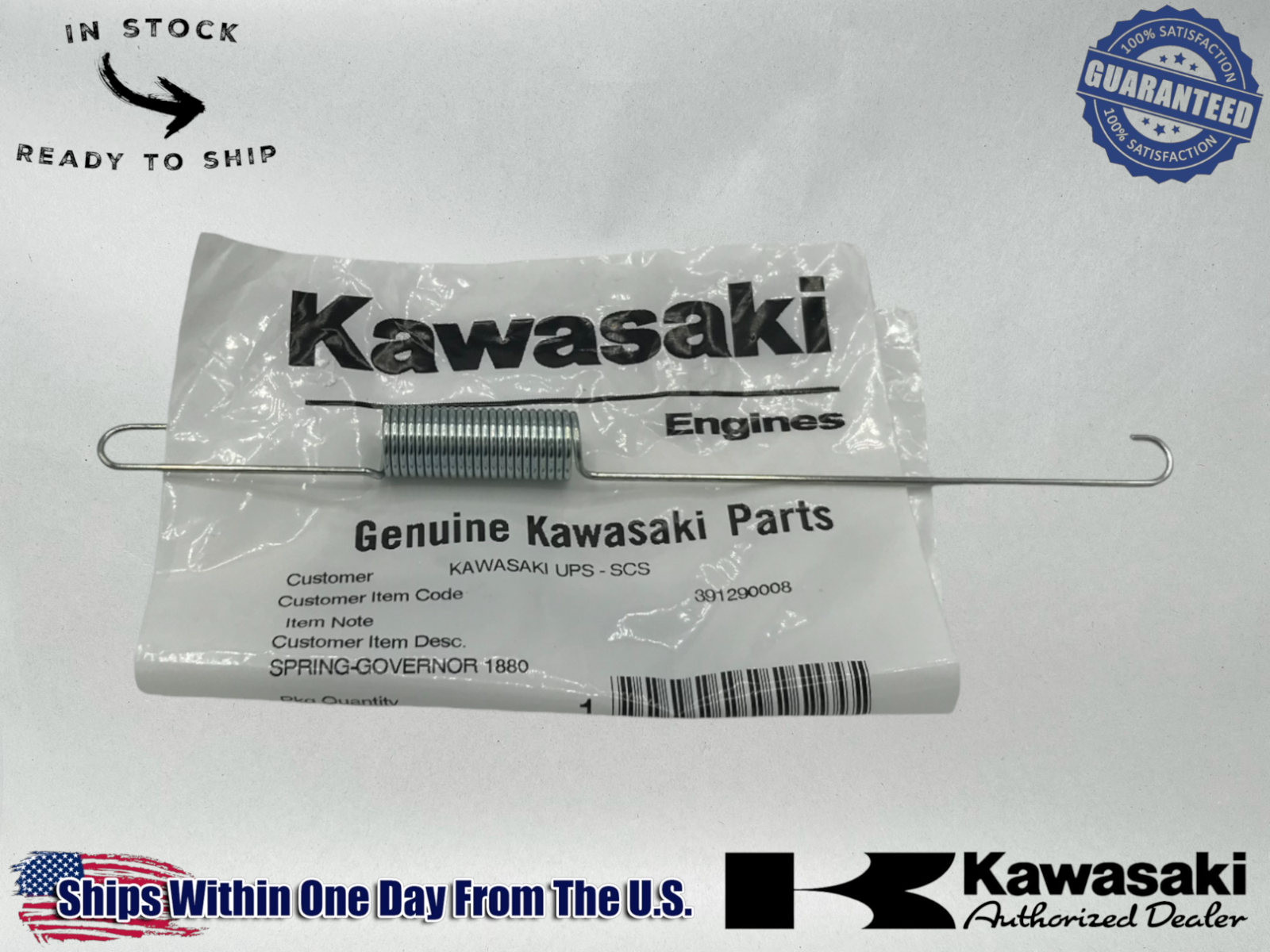 Kawasaki Genuine OEM Authentic SPRING-GOVERNOR 39129-0008 1