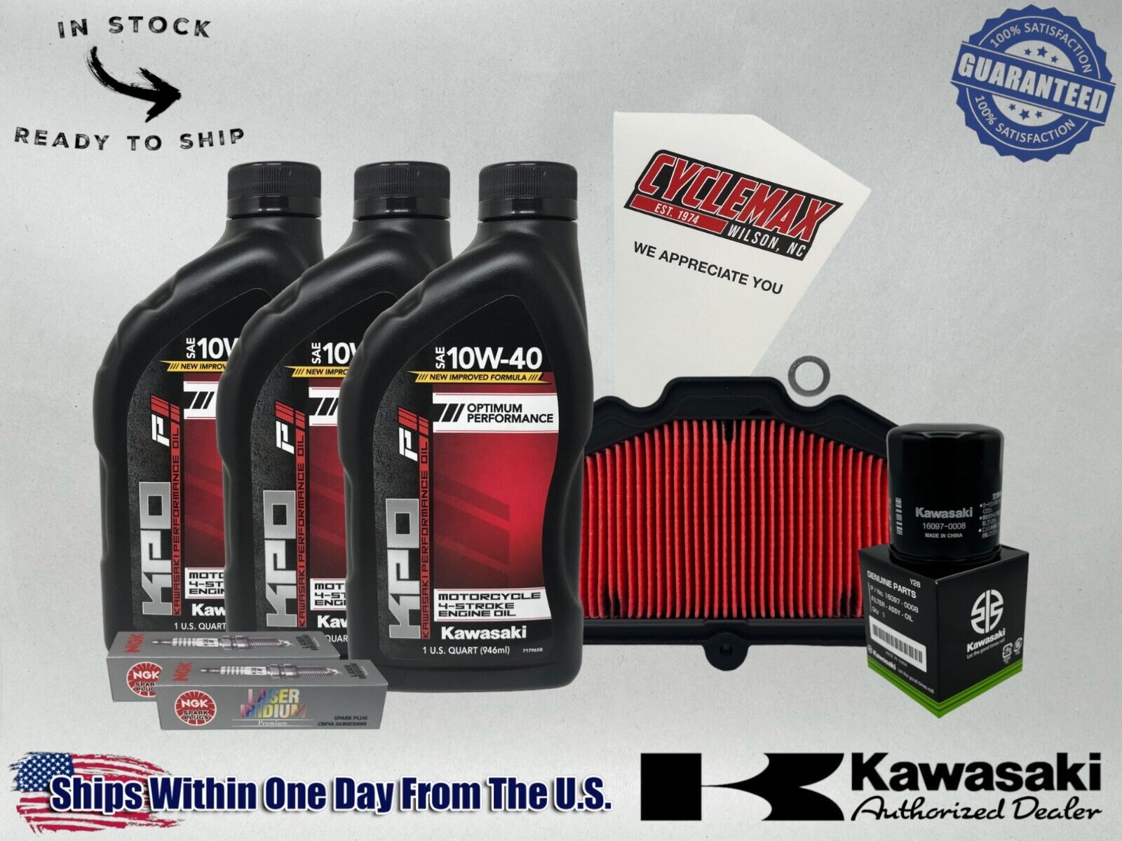 Cyclemax Standard KPO Tune-Up Kit fits 2017-2024 Kawasaki Z650