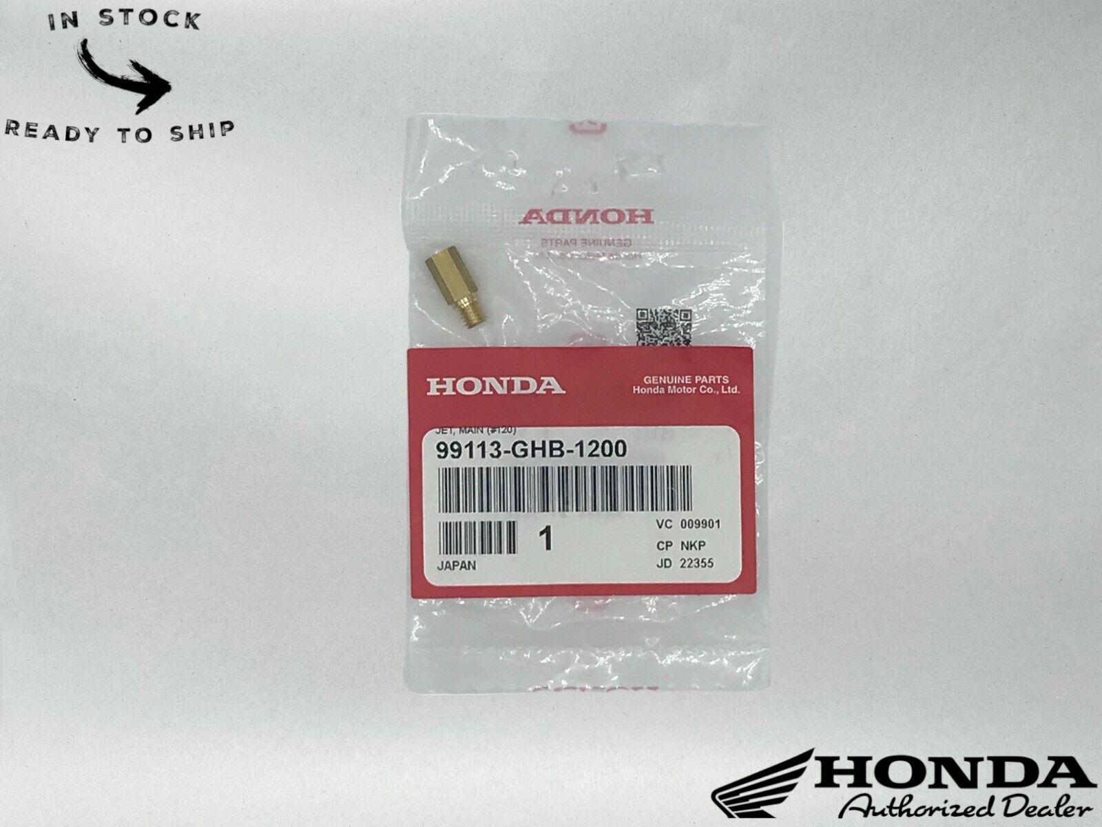 Honda Genuine OEM Main Jet 99113-GHB-1200