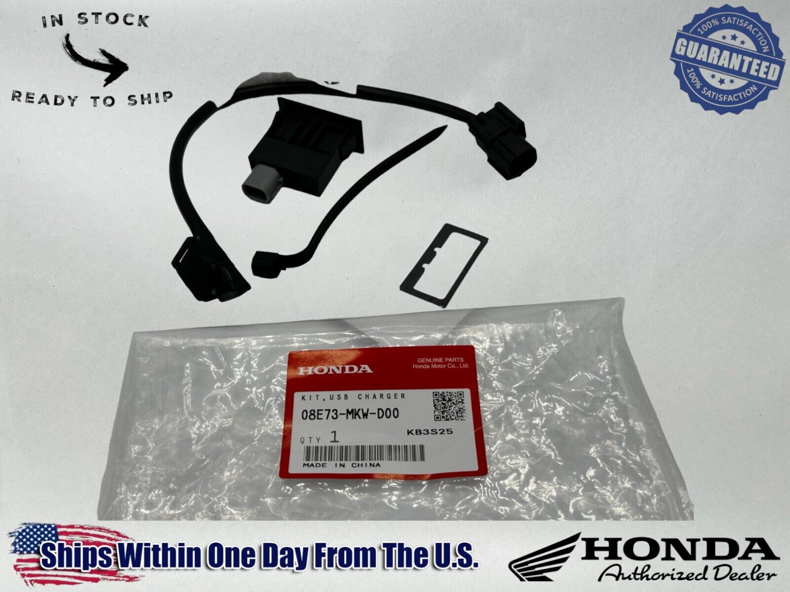 Honda Genuine OEM Authentic Usb Charger Kit 08E73-MKW-D00