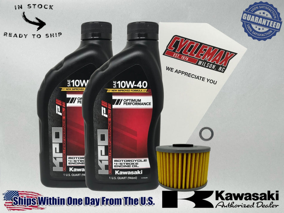 Standard 10W-40 Oil Change Kit fits 2021-2025 Kawasaki KLX300