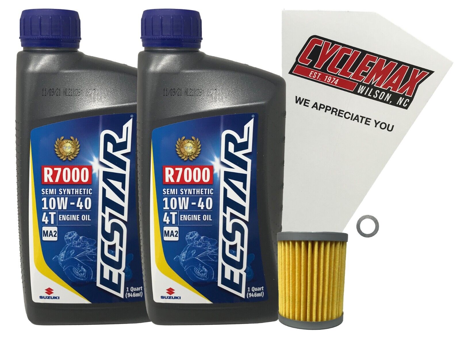 Cyclemax Genuine OEM Semi-Synthetic Oil Change Kit fits 2003-2006 Suzuki AN-400