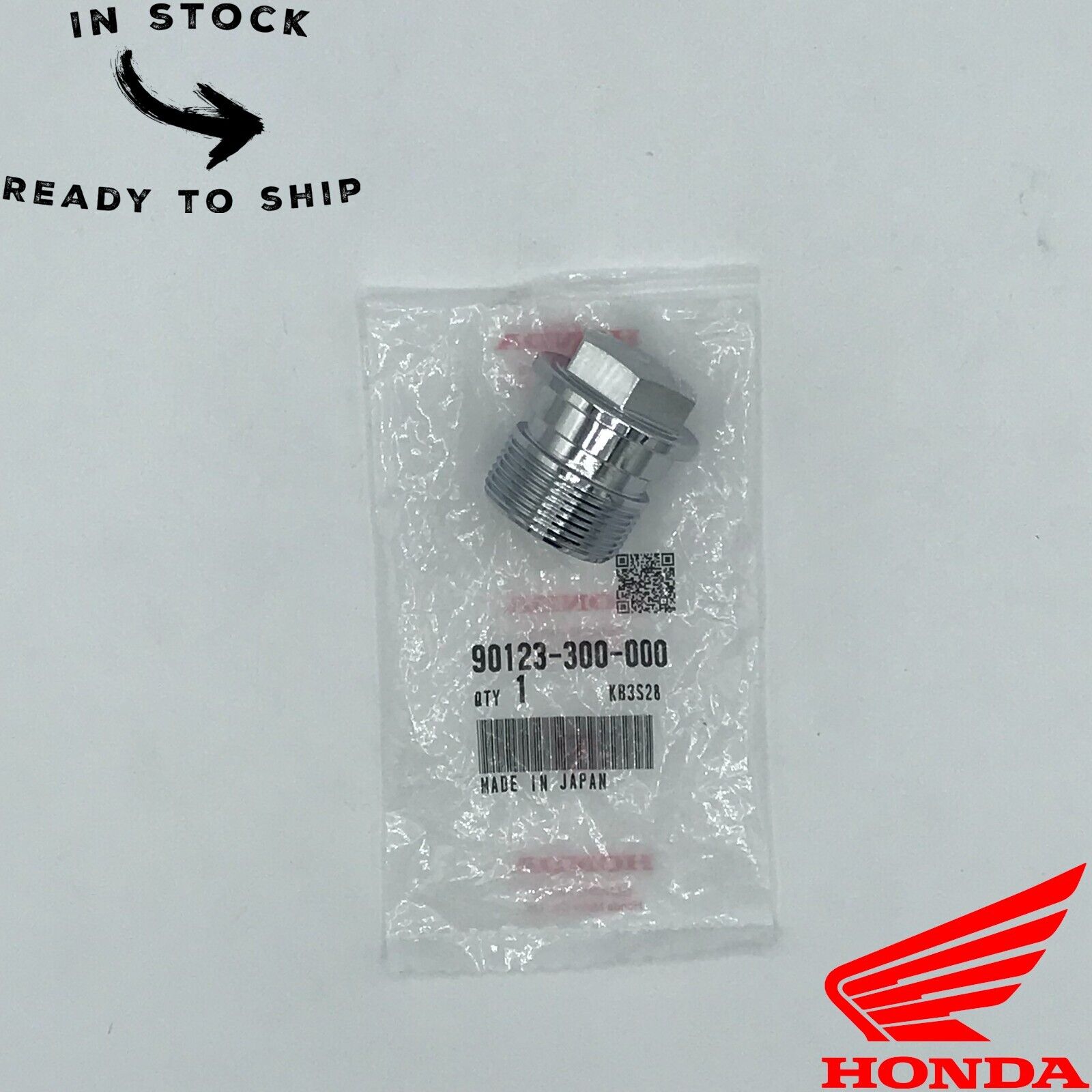 Genuine OEM Honda Chrome Bolt Cap 90123-300-000