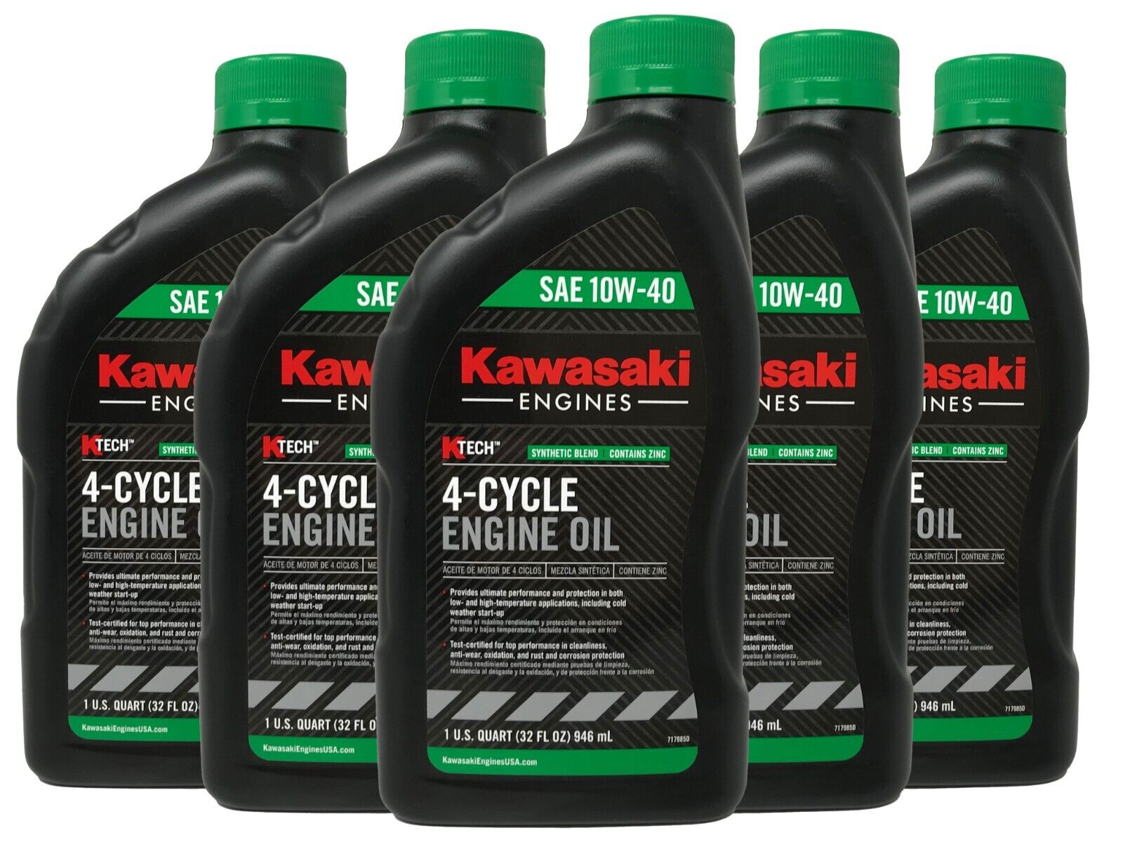 Kawasaki SAE 10W40 4 Cycle Motor Oil 5 QUARTS 99969-6296 5 PACK