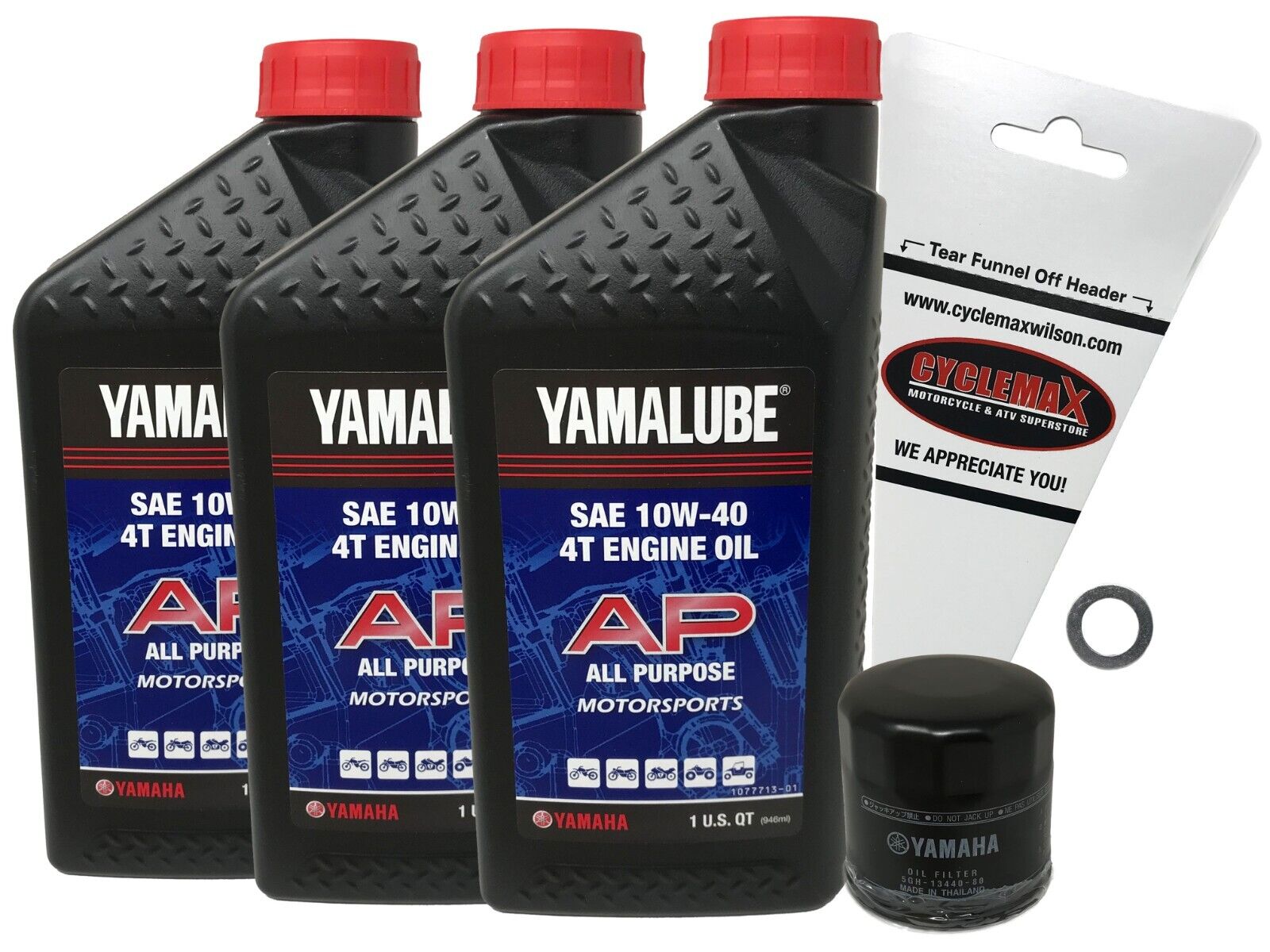 Cyclemax Genuine 2022-2023 Yamaha YZF-R7 YZFR7 Oil Change Kit