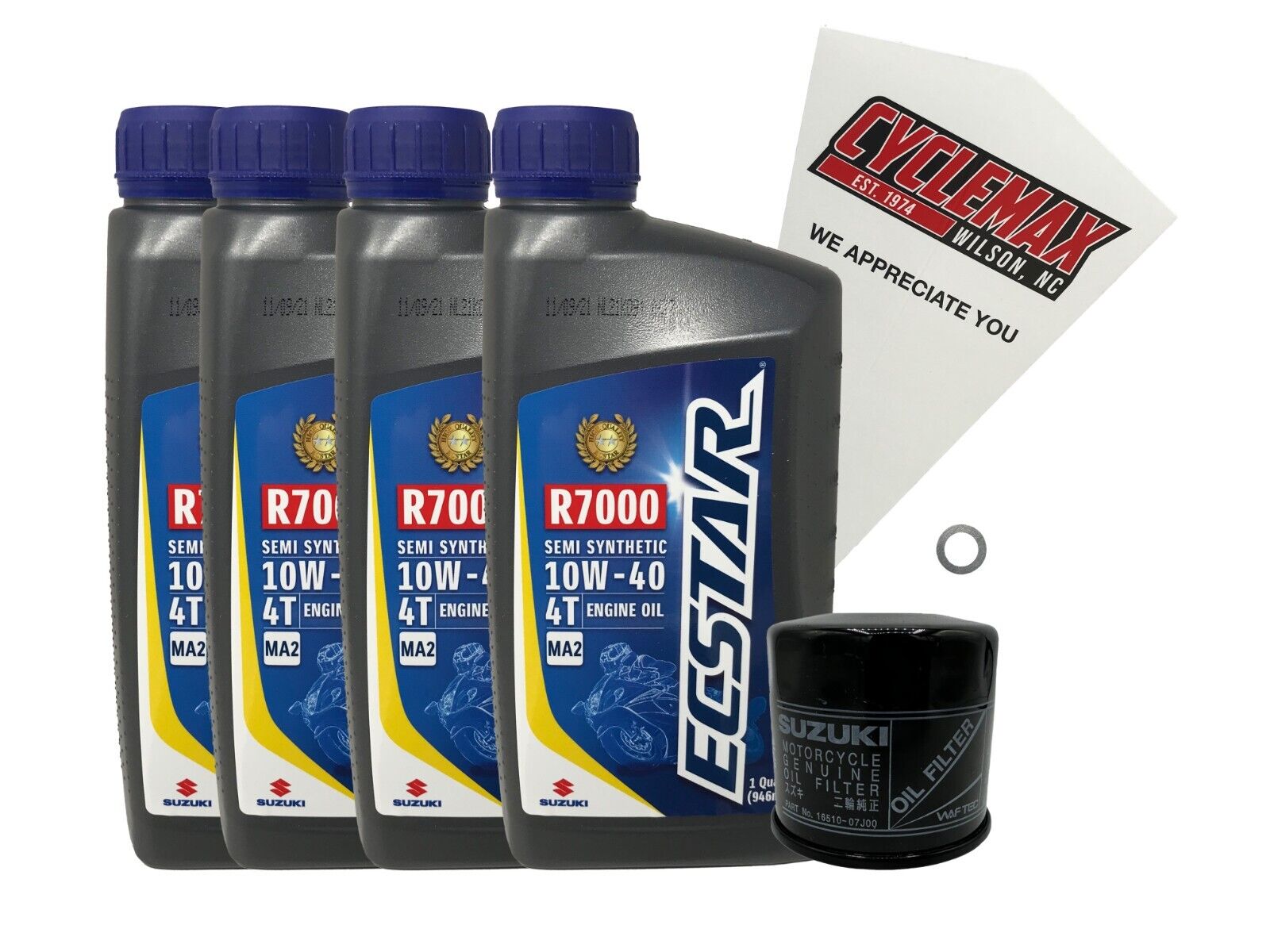 Cyclemax OEM Semi-Synthetic Oil Change Kit fits 2007-2011 Suzuki GSX-1250