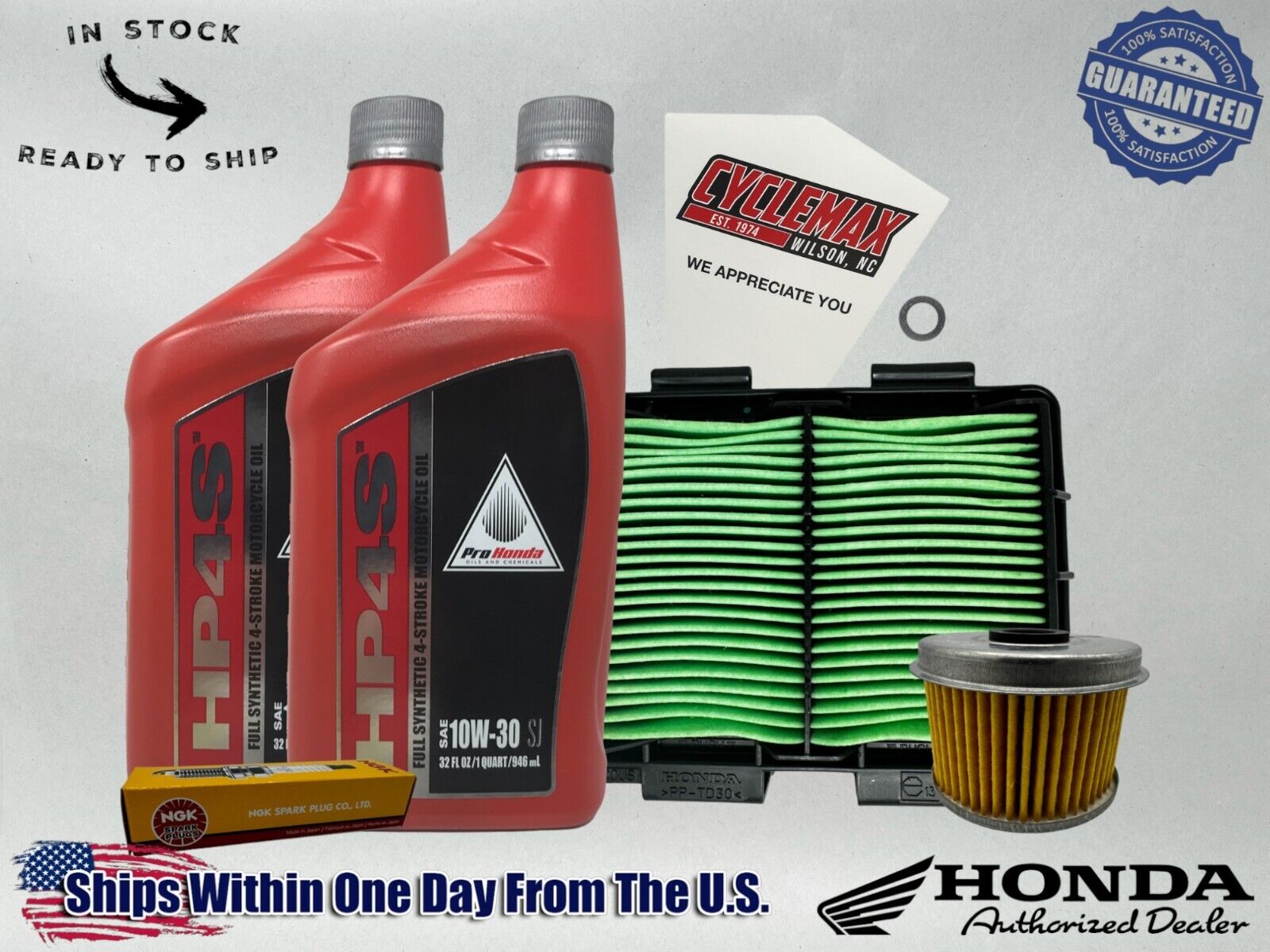 Cyclemax Full Synthetic Tune Up Kit fits 2022-2024 Honda Rebel 300 CMX300 w Plug