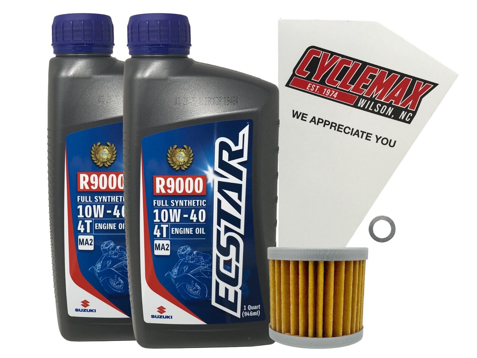 Cyclemax Genuine OEM Full Synthetic Oil Change Kit fits 2007-2024 Suzuki AN-400