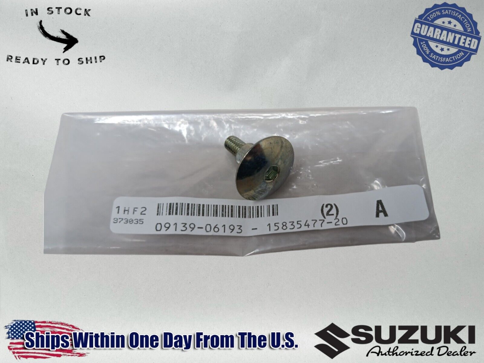 2 Suzuki OEM Authentic 2011 - 2024Gsxr Gsx-R 600 750 Front Seat Bolt 09139-06193