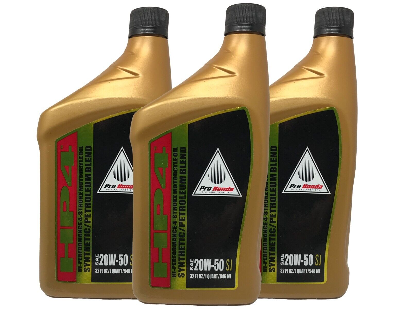 Honda Genuine OEM HP4 20W-50 Synthetic/Petrol Oil Blend 08C35-A25W0M - 3 Pack