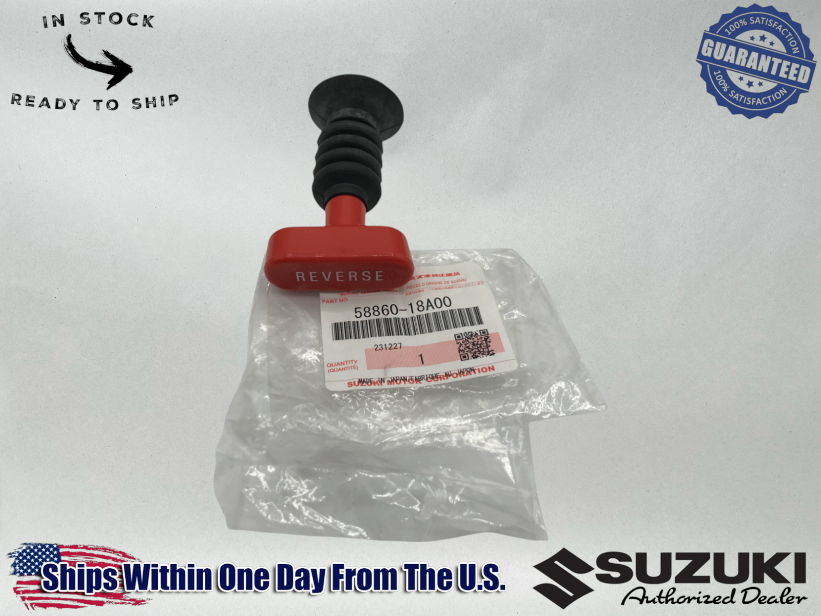 Suzuki Genuine OEM Authentic KNOB REVERSE Quadsport 160 58860-18A00