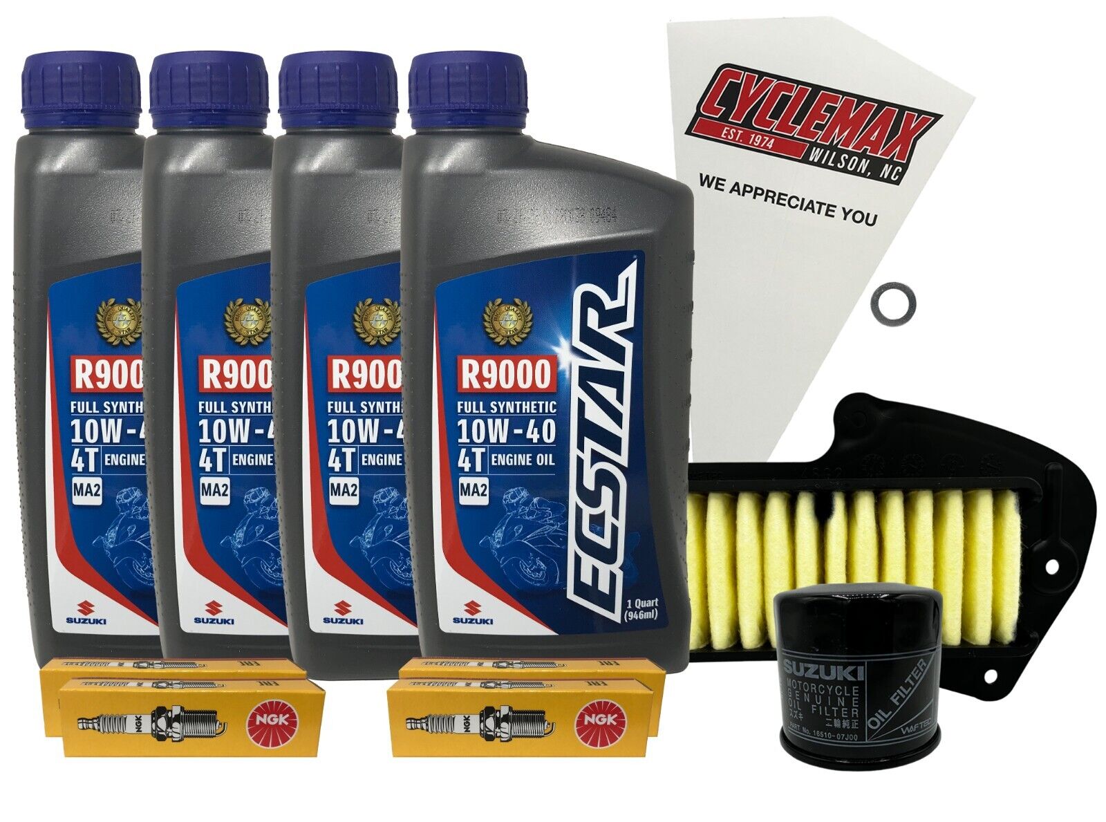 Cyclemax Full Synthetic Tune Up Kit w/ Plugs fits 2008-2009 Suzuki VZR1800 K8-K9