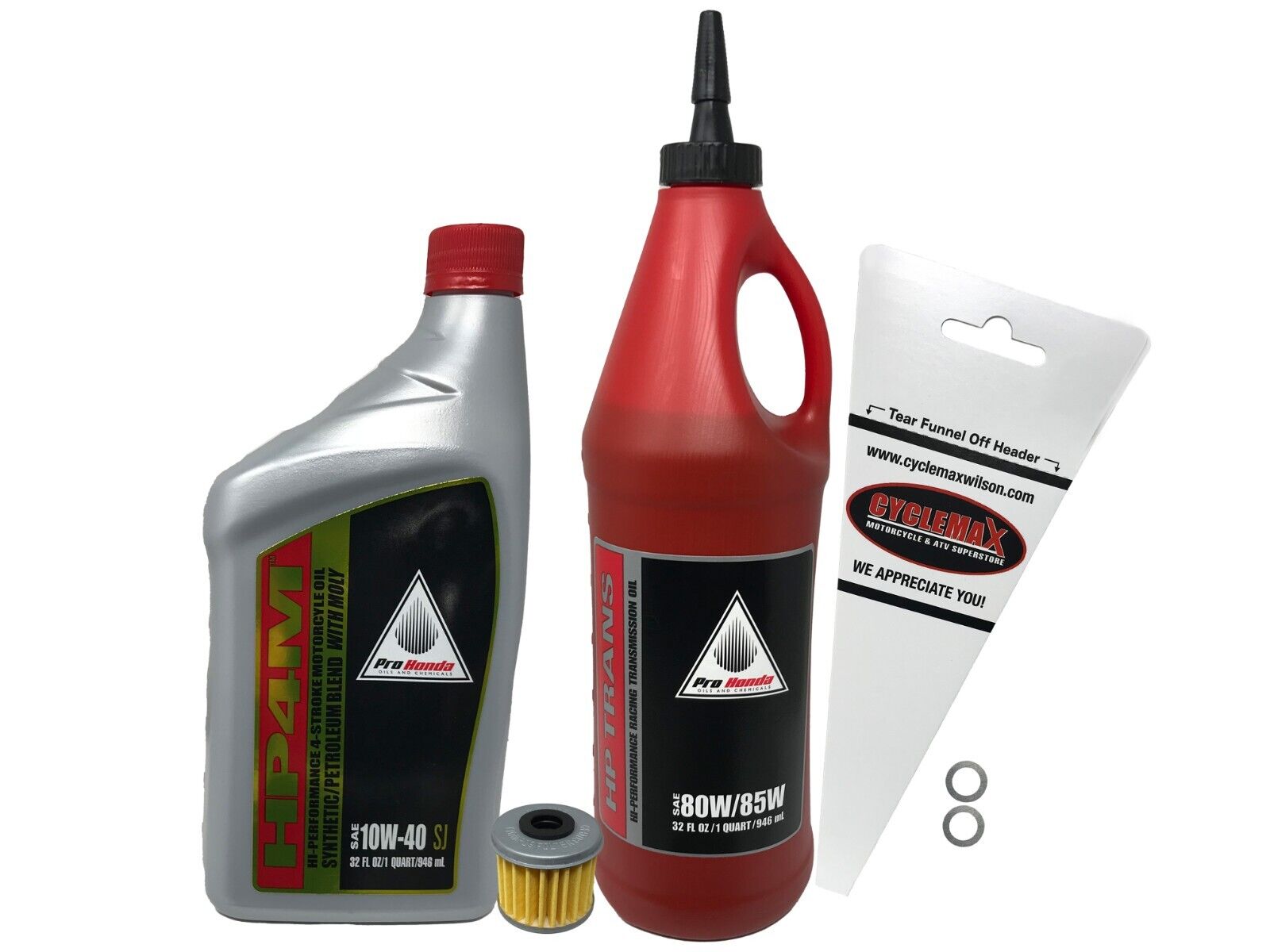 Cyclemax 2005-2017 Honda TRX450ER HP4M Semi Synthetic Oil Change Kit