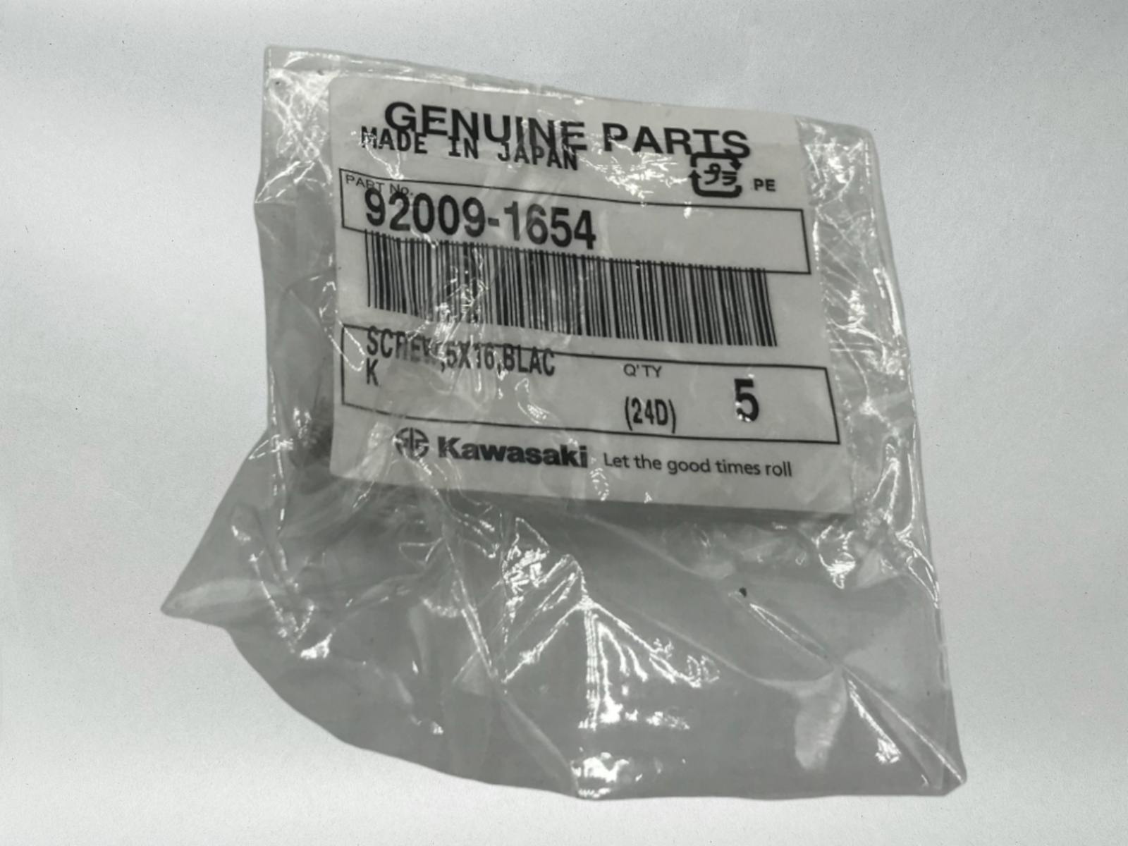 Kawasaki Genuine OEM Authentic SCREW 92009-1654 1