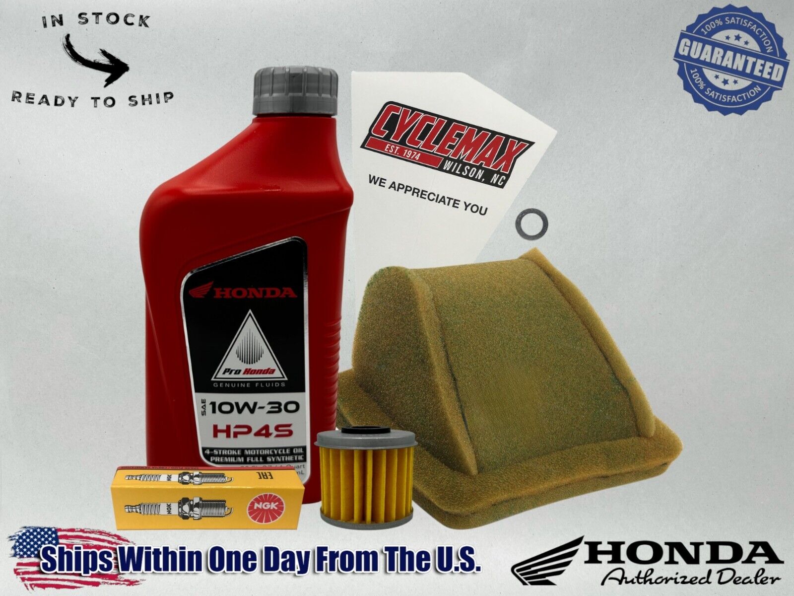 Cyclemax Full Synthetic HP4s Tune-Up Kit fits 2018-2024 Honda MONTESO 4RT